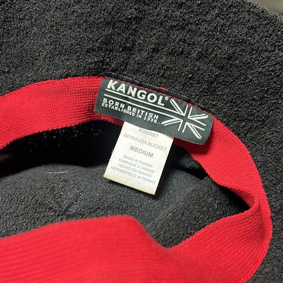 KANGOL MENS MEDIUM AUTHENTIC BLACK WHITE KANGAROO EUC Bermuda Bucket WORN ONCE - Picture 5 of 6